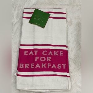 RARE-Mint Condition Kate Spade dish towels. Beautiful pink/white.